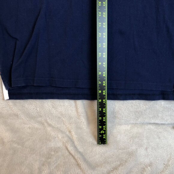 American Eagle Men's Polo Shirt XL Classic Fit Stripe Design Navy - Picture 3 of 10